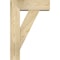 Ekena Millwork Traditional Block Rough Sawn Bracket w/ Offset Brace, Douglas Fir, 6"W x 16"D x 24"H BKT0604X16X24TRA05RDF - alternate 2